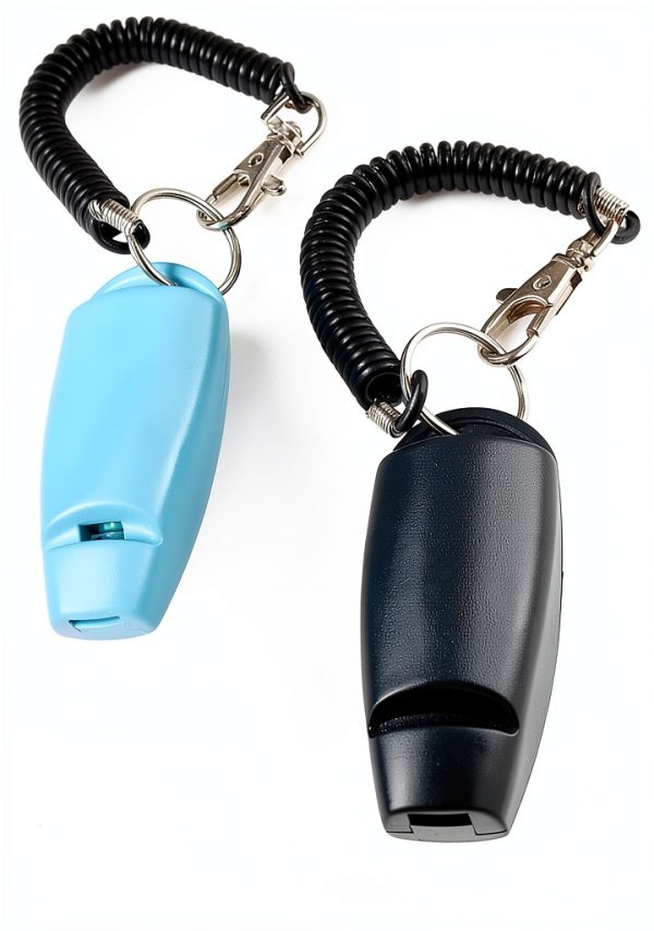 HoAoOo Dog Training Clicker Whistle 2 Pack Blue Black-3