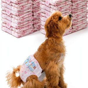 FUNLIYING Female Dog Diapers Super Absorbent Disposable 90-0