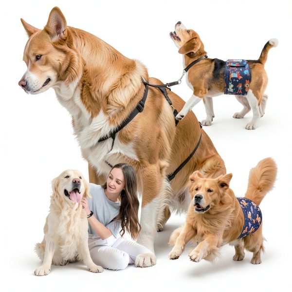 Barklincharm Dog Diapers Washable Reusable Male Belly Bands-6