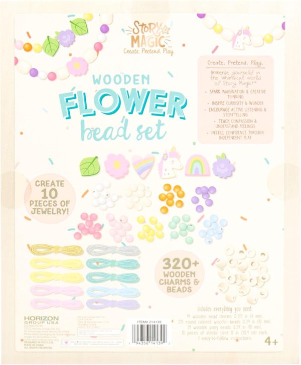 Story Magic Jewelry Making Kit Wooden Beads Kids Craft Set-7