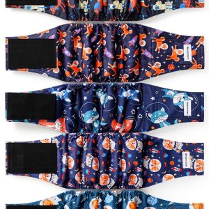 Barklincharm Dog Diapers Washable Reusable Male Belly Bands-0