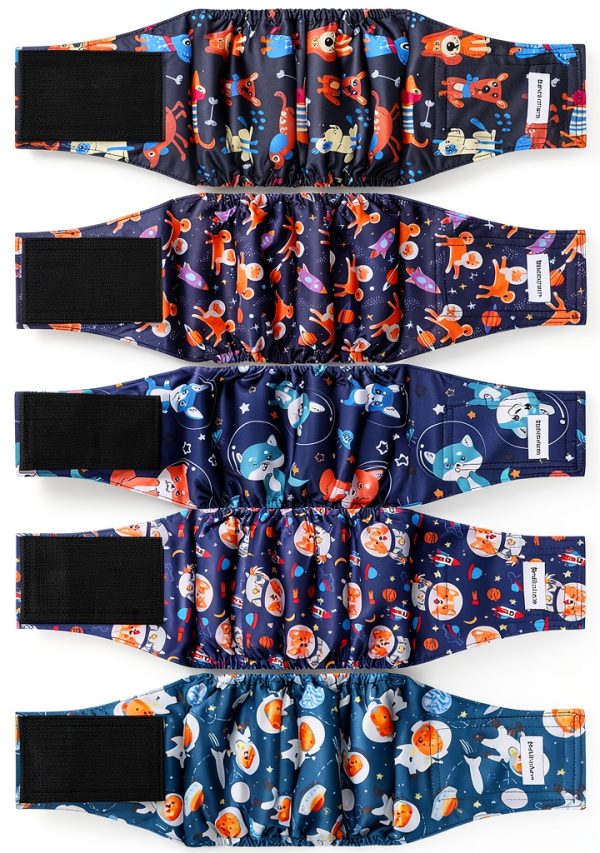 Barklincharm Dog Diapers Washable Reusable Male Belly Bands-0
