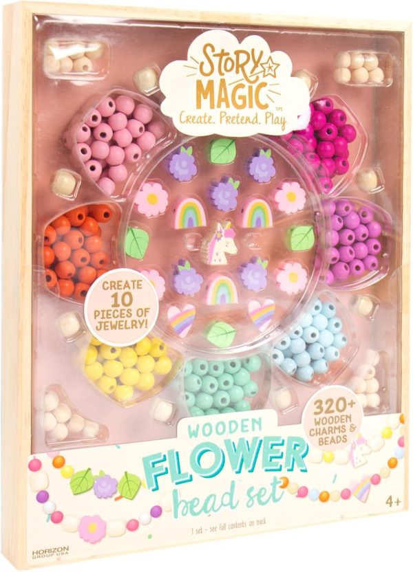 Story Magic Jewelry Making Kit Wooden Beads Kids Craft Set-6