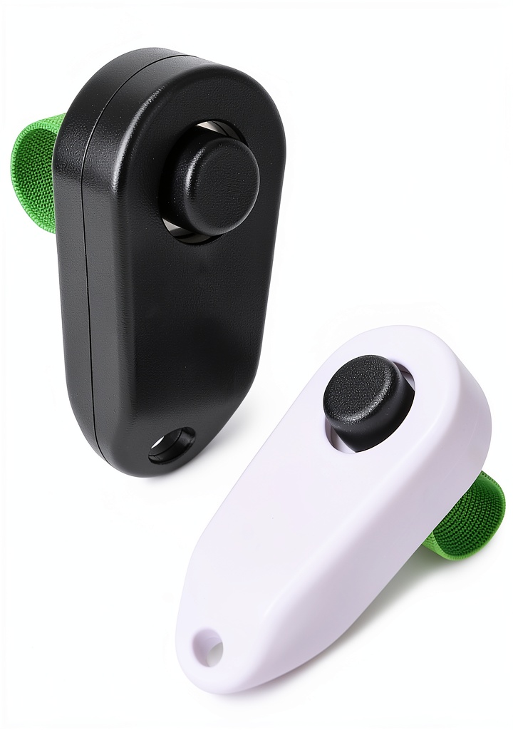 BARKIE Finger Ring Dog Training Clicker worn on a finger during a training session