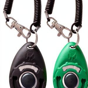 HoAoOo Dog Training Clicker Metal Loud Sound Wrist Strap-0