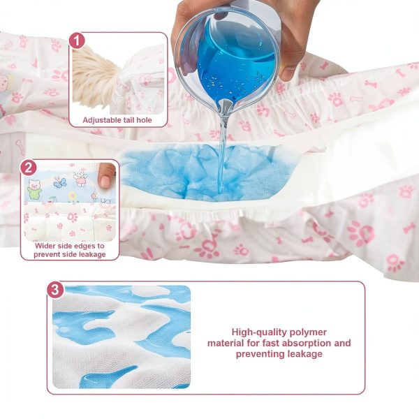 FUNLIYING Female Dog Diapers Super Absorbent Disposable 90-3