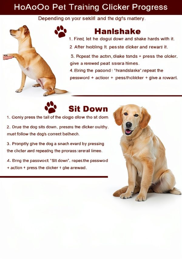 HoAoOo Dog Training Clicker Metal Loud Sound Wrist Strap-5