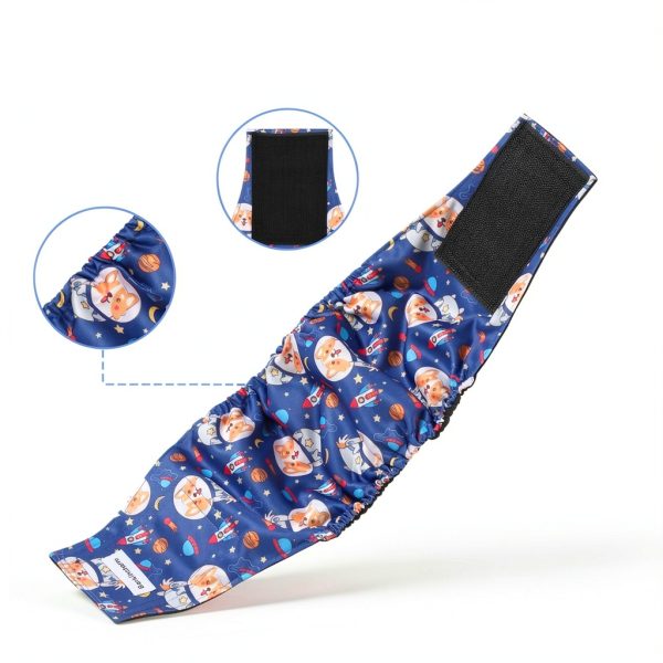 Barklincharm Dog Diapers Washable Reusable Male Belly Bands-4