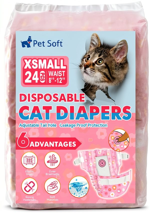 Pet Soft Disposable Cat Diapers Absorbent Leak Proof-7