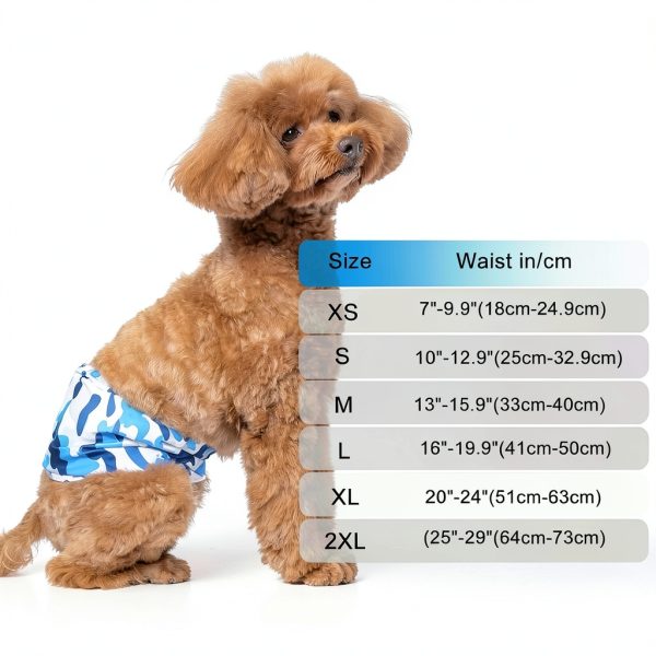 Qinwanke Dog Diapers Reusable Washable Leakproof Pet-1