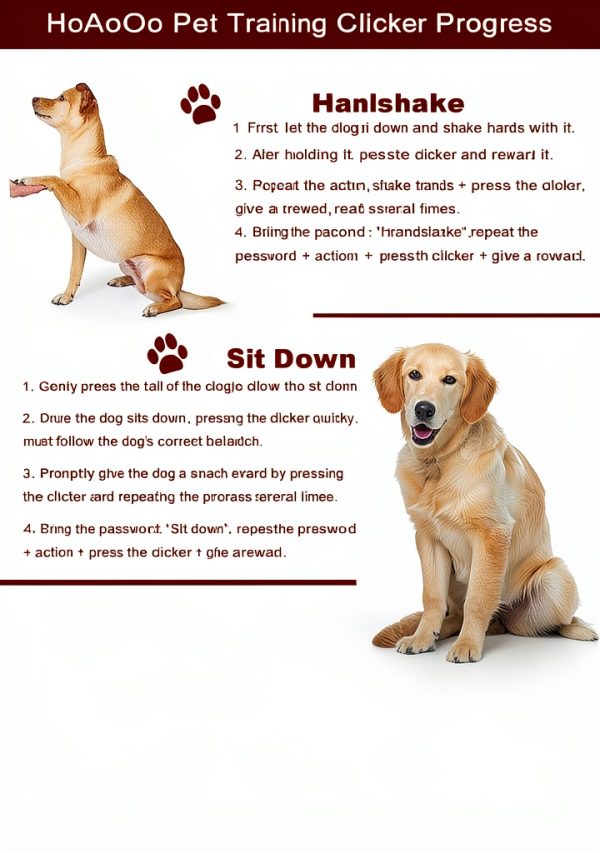 Dog Training Clicker HoAoOo Metal Design Wrist Strap-4