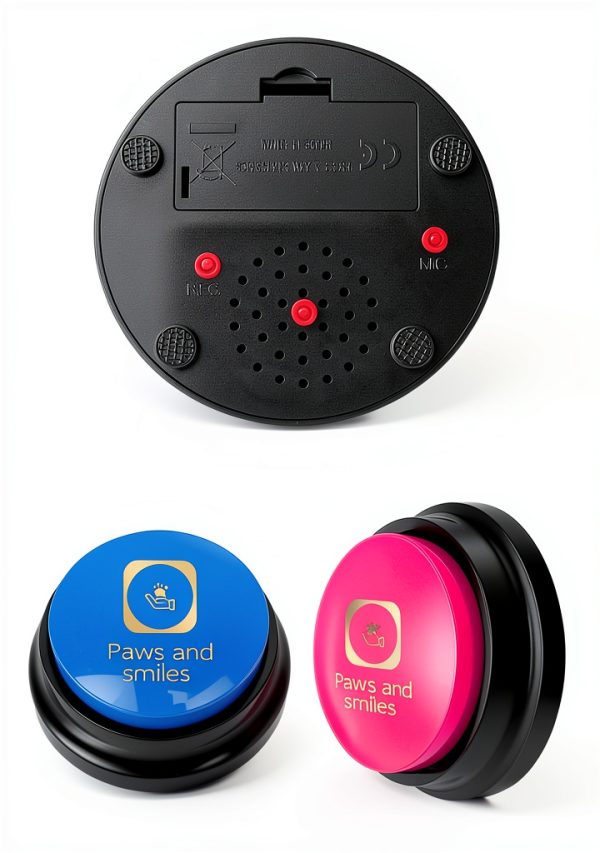 Paws and Smiles Dog Training Clickers Recordable Buttons Set-6