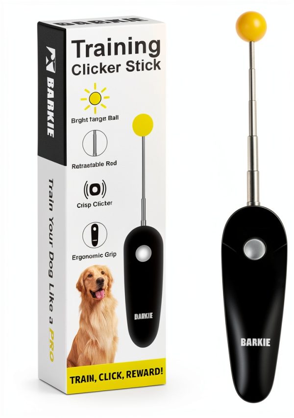 BARKIE Dog Training Clicker with Retractable Target Stick-0