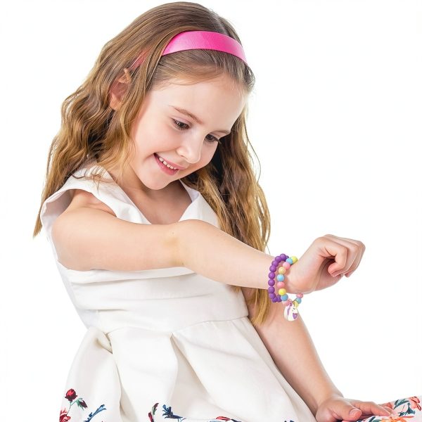 Unicorn Bead Set Story Magic Wooden Jewelry Making Kit Kids-4