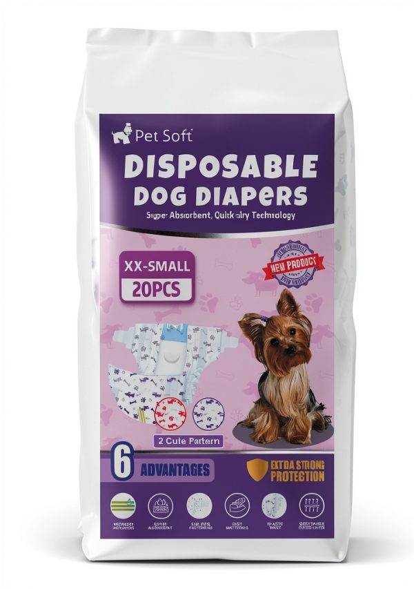 Pet Soft Female Dog Diapers Mixed Pack Absorbent Wetness-6