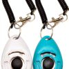 Chadou Dog Training Clicker Metal Button with Wrist Strap-0