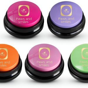 Paws and Smiles Dog Training Clickers Recordable Buttons Set-0