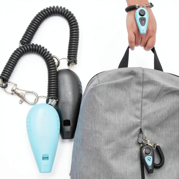 HoAoOo Pet Clicker with Whistle Dog Training Metal Durable-1