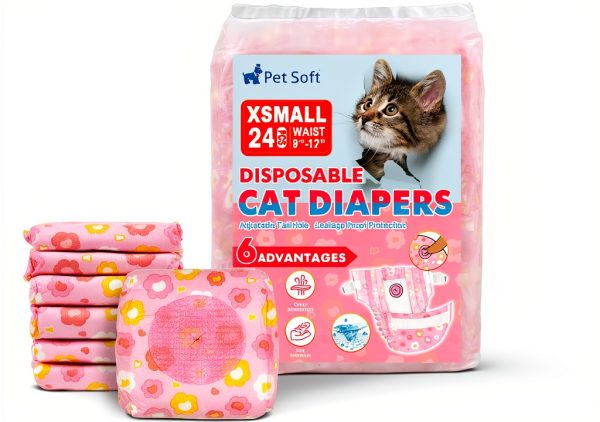 Pet Soft Disposable Cat Diapers Absorbent Leak Proof-0