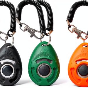 HoAoOo Dog Training Clicker Metal Durable 4 Pack with Wrist-0