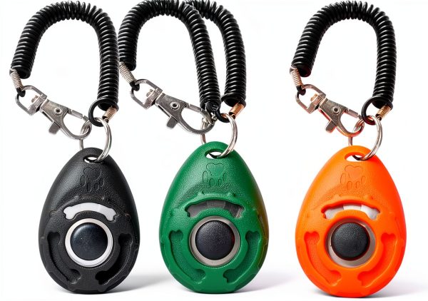 HoAoOo Dog Training Clicker Metal Durable 4 Pack with Wrist-0