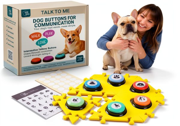 PAWS SHIELD Dog Communication Buttons Training Starter Set-0