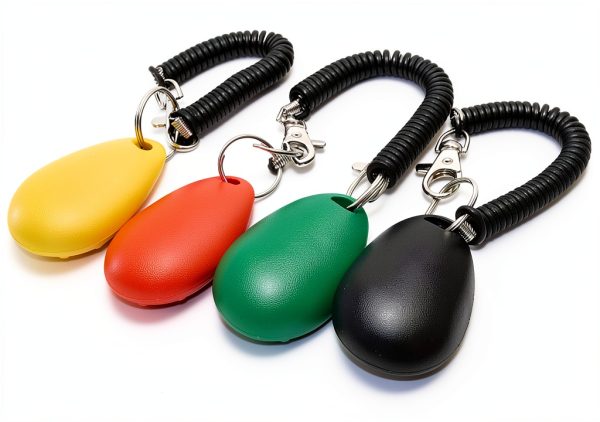 HoAoOo Dog Training Clicker Metal Durable 4 Pack with Wrist-1