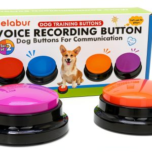 Gelabur Dog Training Buttons Recordable Pet Communication-0