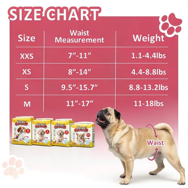 Dono Female Dog Diapers Disposable Absorbent Leak Proof-6