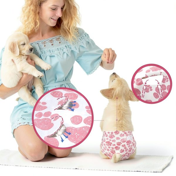 Dono Female Dog Diapers Disposable Absorbent Leak Proof-3