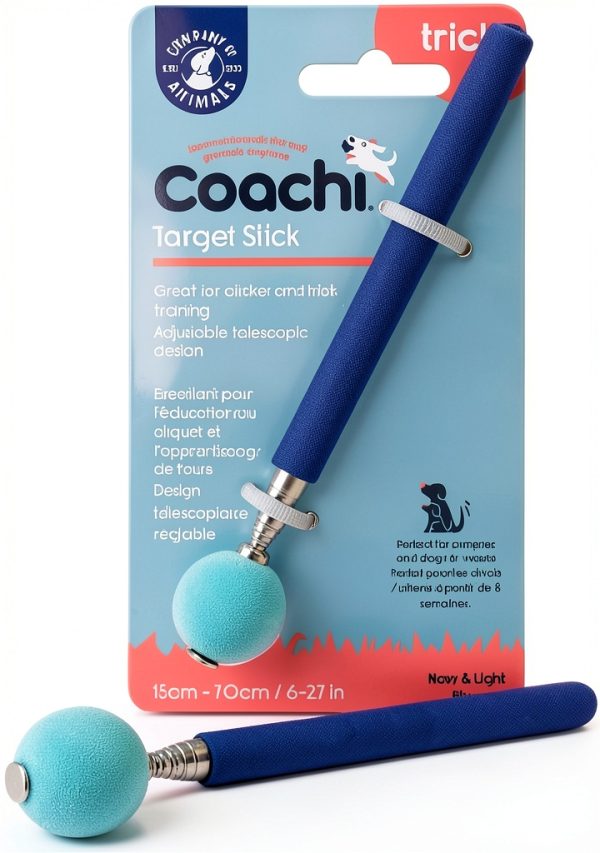 Coachi Target Stick Navy Dog Training Telescopic Clicker-8