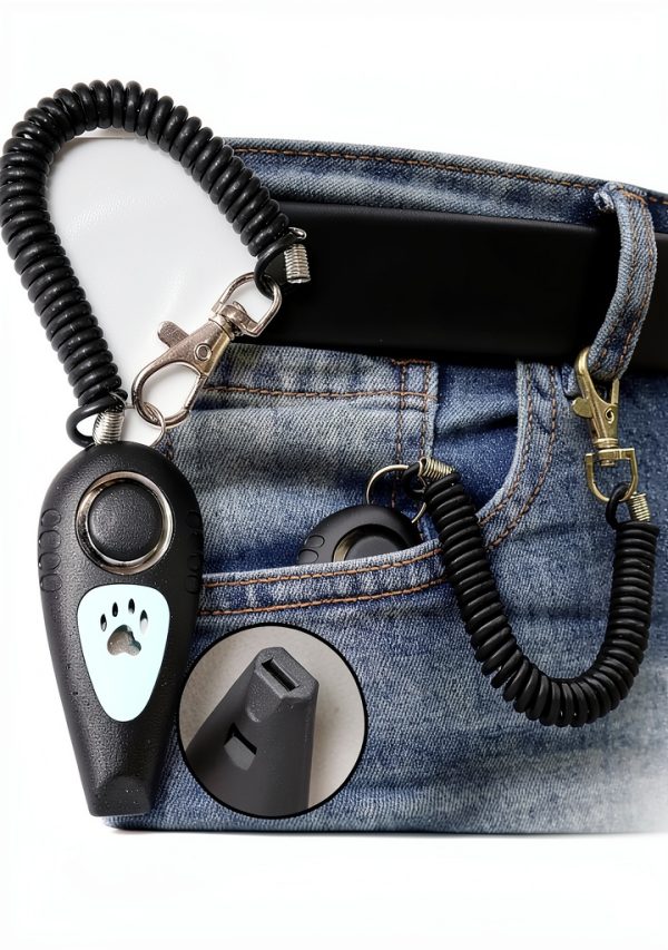 HoAoOo Pet Clicker with Whistle Dog Training Metal Durable-4