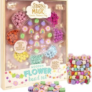 Story Magic Jewelry Making Kit Wooden Beads Kids Craft Set-0
