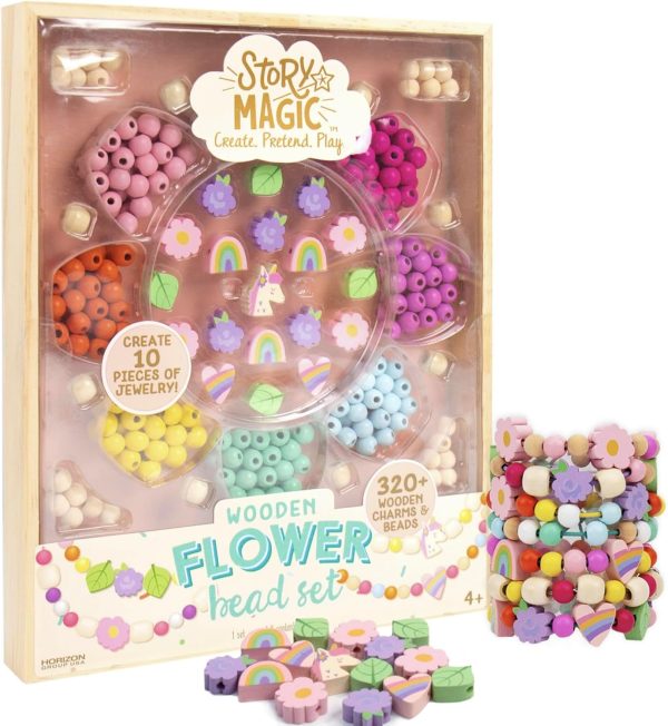 Story Magic Jewelry Making Kit Wooden Beads Kids Craft Set-0