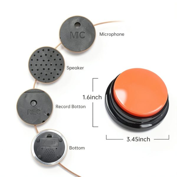 FRQNTKPA Dog Training Clicker Recordable Sound Buttons Pet-1