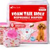 Pet Soft Female Dog Diapers Adjustable Tail Hole Wetness-0