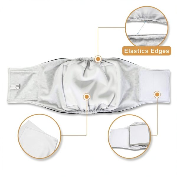Teamoy Male Dog Diapers Reusable Washable Belly Bands-1