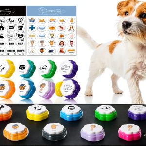 ANLIKY Dog Training Clickers Communication Buttons Clear-0