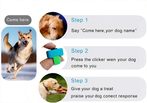 HoAoOo Dog Training Clicker Metal Finger Clicker Pet-1