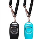 HoAoOo Dog Training Clicker Whistle 2 Pack Blue Black-0
