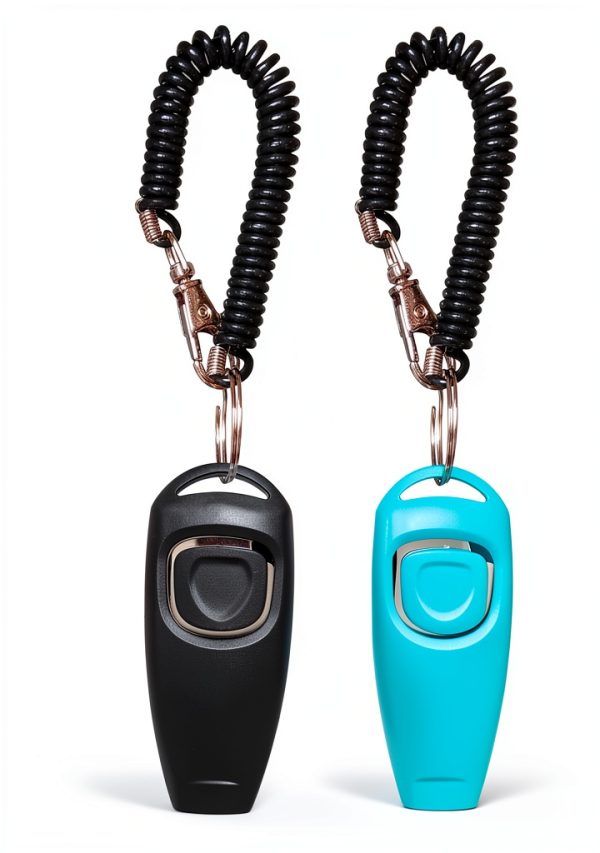 HoAoOo Dog Training Clicker Whistle 2 Pack Blue Black-0