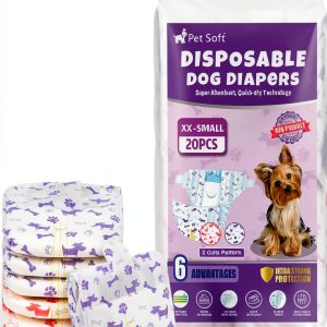 Pet Soft Female Dog Diapers Mixed Pack Absorbent Wetness-0