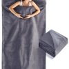 Flannel Sleeping Bag Liner Remagr Adult Gray 90x41in Winter Warmth-0