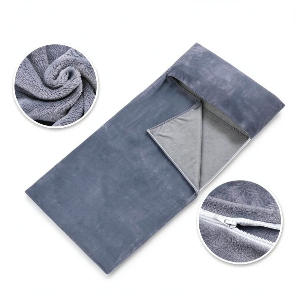 Flannel Sleeping Bag Liner Remagr Adult Gray 90x41in Winter Warmth-2
