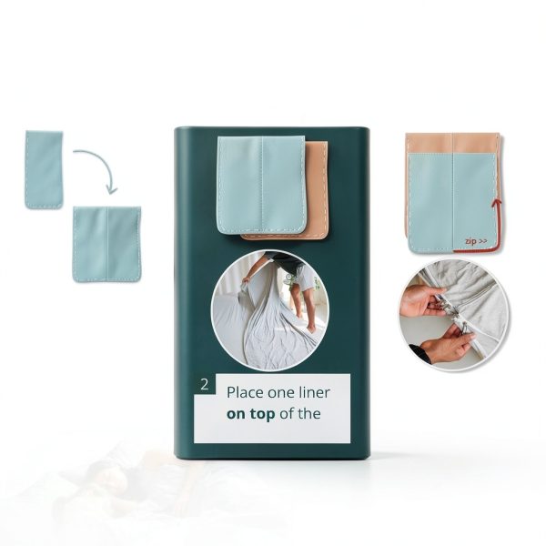 Soft Cotton Sleeping Bag Liner - The Snug Cove Grey Cotton with Zipper-6