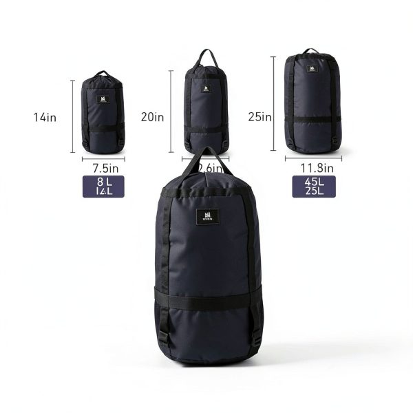 Compression Sack,8L/24L/45L Compression Stuff Sack,Water Resistant Sleeping Bag Carrier Lightweight Nylon Storage Sack-Space Saving Gear for Camping, Hiking-1