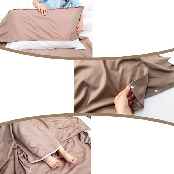 Sleeping Bag Liner MongByYa Field Green 82.7x70.9in Travel Sheet-3